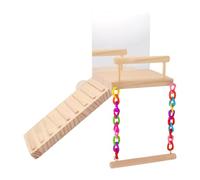 Birds Swing - Playstand De Madera De | Soporte De Entrenamiento De Loro De Madera | Escaleras De Escalada De Jaula para Loros | para Jaula para Mascotas, Juguetes
