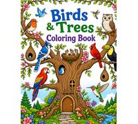 Birds & Trees Coloring Book: Fun and Easy Nature Coloring Pages for Kids Ages 4-8 Featuring Cute Birds, Forest Trees, Flowers, Nests, and Woodland Scenes (Wings of Wonder Series)