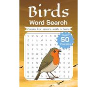 Birds Word Search Puzzle Book: Word Searches with Easy to Read Print about Birds, Wildlife, Nature, and More │ 6x9 inches, 110 pages │ 50+ Puzzles… │Gift for Vacations, Holidays, and Relaxation