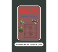 Birds word search: Word Search With Easy To Read print about different types of birds | 6x9 inches, 120 pages | 50 puzzles....Gift for Holiday, Relaxation and vacations