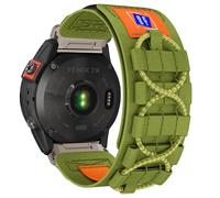 BIRDTOBR Correa Deportiva de Nylon Súper Resistente con Diseño de Bucle Tejido para Fenix 7X/ Fenix 8 51mm/ 6X/ 5X, 26mm Quick Fit, Negro Rojo, 7.09"-9.06" (pulgadas)