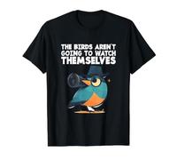 Birdwatcher Funny Los pájaros no Van a mirarse a sí mismos Camiseta gráfica económica, Hombre, Negro, L