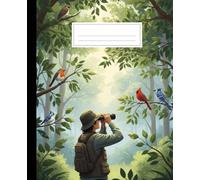 Birdwatching Nature Composition Notebook: A Forest Wildlife Journal with Cardinal and Blue Jay Art | Outdoor Notebook for Kids, Scouts, and Birders