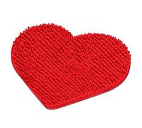 Bireegoo 1 alfombrilla de baño con forma de corazón para puerta de baño, alfombrilla de ducha, alfombrilla de baño para el hogar, tapete de decoración para baño, dormitorio (50 x 60 cm)