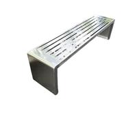 birene Banco de Exterior, Banco de Acero Inoxidable for Parque, jardín, Patio, césped, Espacios públicos. Banco de Patio(120cm)