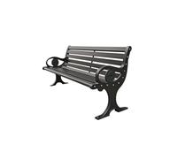 birene Banco de Exterior, Banco de jardín de Aluminio Resistente a la Intemperie con Respaldo, Ideal for Exteriores. Banco de Patio(120cm)