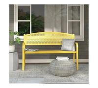 birene Banco de Exterior, Banco de jardín metálico for Exterior: Elegante sofá de Acero for Patio, Ideal for Parques y Jardines. Banco de Patio(Yellow)