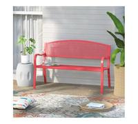 birene Banco de Exterior, Banco de jardín metálico for Exterior: Elegante sofá de Acero for Patio, Ideal for Parques y Jardines. Banco de Patio(Red)