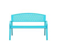 birene Banco de Exterior, Banco de jardín metálico for Exterior: Elegante sofá de Acero for Patio, Ideal for Parques y Jardines. Banco de Patio(Blue)