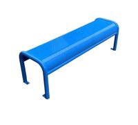 birene Banco de Exterior, Banco de Parque de Metal: Asientos de jardín for Exteriores, Muebles de Patio duraderos Banco de Patio(Blue)