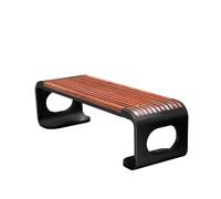 birene Banco de Exterior, Banco de Parque Exterior de Madera Maciza, Asiento de jardín de Acero Inoxidable for Patio y césped. Banco de Patio(Black)