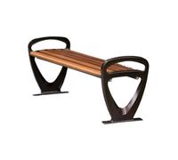 birene Banco de Exterior, Bancos de Aluminio for Exterior, sillas de jardín for Uso en Patio. Banco de Patio(Brown,S)