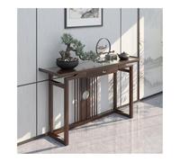 birene Mesa de Entrada de Madera Maciza: Consola Zen Sencilla for Pasillo y Sala de Estar(Dark Brown,150cm)