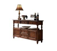 birene Mueble de Entrada con Espacio de Almacenamiento: Mesa de vestíbulo de Pared, Mueble Auxiliar de Comedor y Organizador de vinoteca(140cm)