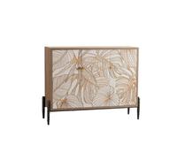 birene Mueble de Entrada de Madera Maciza Tallada: aparador rústico for la decoración del hogar