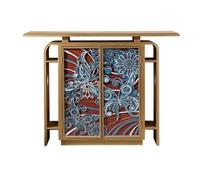birene Mueble de Entrada Vintage con Dos Puertas, aparador for Cocina y Sala de Estar.(Gold)