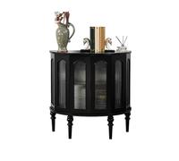 birene Mueble de Entrada Vintage de Madera Maciza semicircular con Espacio de Almacenamiento, Mesa Estrecha for el recibidor de la Puerta de Entrada.(70cm)