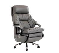 birene Silla de Oficina Silla de Oficina de Cuero con función reclinable de Masaje eléctrico for Uso Ejecutivo en casa y Siestas