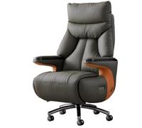 birene Silla de Oficina Silla de Oficina eléctrica Inteligente de Cuero, reclinable, con Masaje, for Sala de Estudio, cómoda y Larga duración.
