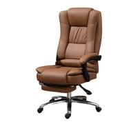 birene Silla de Oficina Silla de Oficina ergonómica con función reclinable for el hogar, Dormitorio y Juegos. Silla ejecutiva de Cuero Genuino.