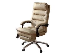 birene Silla de Oficina Silla de Oficina ergonómica de Cuero Genuino, reclinable, for Juegos, Ideal for Jefes y Siestas.