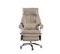 birene Silla de Oficina Sillón de Masaje eléctrico de Oficina con Cuero Genuino reclinable for el hogar, cómodo y for Sentarse Durante Largos períodos.