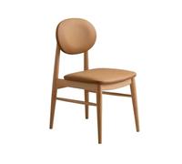 birene Sillas de Comedor Silla Auxiliar Moderna de Mediados de Siglo con Asiento tapizado y Patas de Madera Sillas de Cocina y Comedor(Orange)