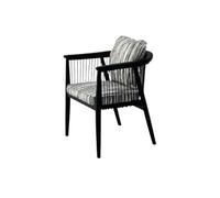 birene Sillas de Comedor Silla de Estilo Italiano con Acento de Cuero y Madera Maciza con reposabrazos Sillas de Cocina y Comedor