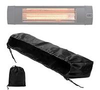 Birheatry Cubierta para calentador de patio montado en la pared, color negro, 36.5 pulgadas de largo 9.5 pulgadas de alto 6.5 pulgadas de ancho, cubierta de calentador eléctrico Oxford 420D a prueba