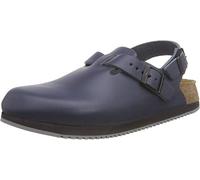 Birkenstock 061156 - Zuecos de Cuero Unisex, Color Azul, Talla 44