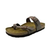 Birkenstock Mayari Birko-Flor, Sandalias de Dedo Mujer, Marrón (Mocca Nubuk), 43 (normal)