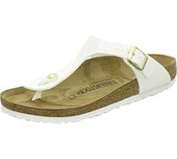 Birkenstock 1005299 Gizeh white, Birko Flor Patent Mujer White EU 36