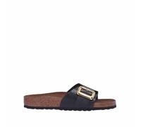 Birkenstock 1029481 Catalina Cushion Bunckle Graceful Sandalias para mujer con cuña baja fondo piel, Negro , 37 EU
