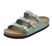 Birkenstock 1030319 Florida Fresh Pure Sage Sandalia con triple hebilla de piel, Sage, 38 EU