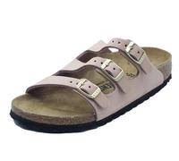 Birkenstock 1031813 Florida Fresh Soft Pink Sandalia con triple hebilla de piel rosa, rosa, 41 EU