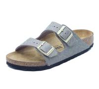 Birkenstock 1031941 Arizona BS Leo Gray Taupe Sandalia con doble hebilla de piel sintética, Leo Grey Taupe, 40 EU