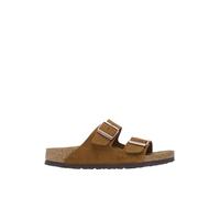 BIRKENSTOCK Mules de ante con doble correa Arizona. Color camel