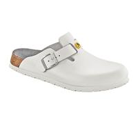 Birkenstock 61370-43 - Zuecos estrechos BOSTON antiestáticos, de cuero natural, color blanco, talla 43