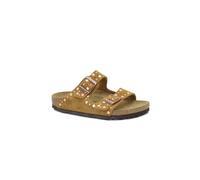 BIRKENSTOCK Mules de ante con doble correa Arizona Rivet. Color camel