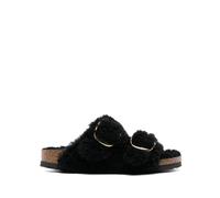 Birkenstock - Arizona Big Buckle Shearling - Shoes - Mujer - Negro - 37 EU -