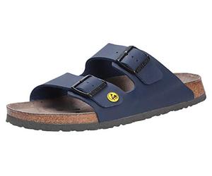 Birkenstock Arizona Birko-flor Esd - ARIZONA Birko-Flor - Zapato de trabajo antiestático, color azul, talla 36 - Plantilla normal Unisex adulto