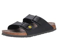 BIRKENSTOCK Arizona Birko-flor Esd ARIZONA - Zapatillas de trabajo unisex, antiestáticas, color blanco, talla 35, plantilla estrecha, Negro, 45 EU