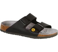 BIRKENSTOCK Arizona Birko-flor Esd ARIZONA - Zapatillas de trabajo unisex, antiestáticas, color blanco, talla 35, plantilla estrecha, Negro, 45 EU