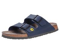 BIRKENSTOCK Arizona Birko-flor Esd ARIZONA - Zapatillas de trabajo unisex, antiestáticas, color blanco, talla 35, plantilla estrecha, azul, 38 EU Estrecho