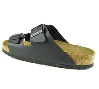 BIRKENSTOCK Arizona Birko-Flor - Pantuflas blandas, estrechas, talla 46, color negro