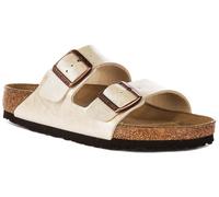 Birkenstock Arizona Bs Dos Correas Zueco Para Mujeres En Blanco Perla EU 36-42
