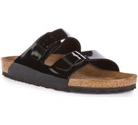 BIRKENSTOCK Arizona BS 2 Hebilla Nat Corcho Unisex Sandalia En Charol Negro GB 4