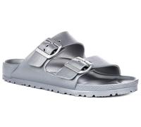 Birkenstock Arizona Eva 2 Tira Eva Estrecho Para Mujer Sandalia En Silver UK 4-8