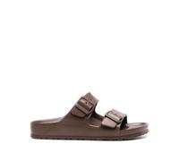 Birkenstock AZ Slide Hebilla Sandalia Eva Tira Estrecha Marrón Oscuro
