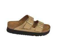 Birkenstock - Arizona Flex Platform Nubuck Leather - Shoes - Mujer - Beige - 39 EU -